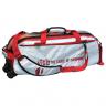 Vise Clear Top Triple Tote Roller Bag - White/Red - view 1