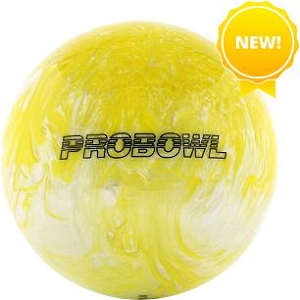 Pro Bowl Polyester Bowling Ball - White/Yellow