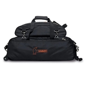 Hammer Premium Slim Triple Tote Bag with Pouch - Black