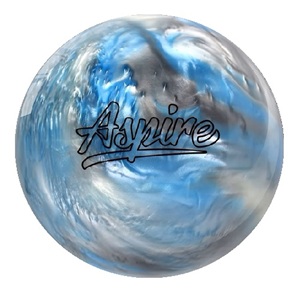 Motiv Aspire Polyester Bowling Ball - Sky Blue/White/Silver