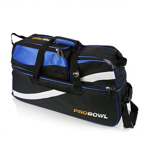 Pro Bowl Triple Tote Deluxe W/Shoe Bag - Black/Blue