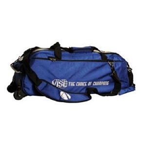 Vise Clear Top Triple Tote Roller Bag - Blue