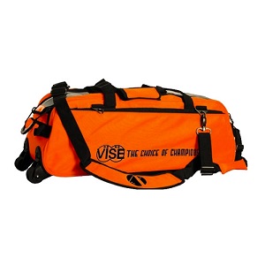 Vise Clear Top Triple Tote Roller Bag - Orange