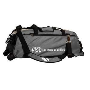 Vise Clear Top Triple Tote Roller Bag - Grey