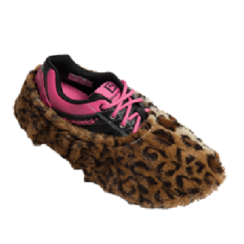 Brunswick Fun Shoe Covers - Fuzzy Leopard