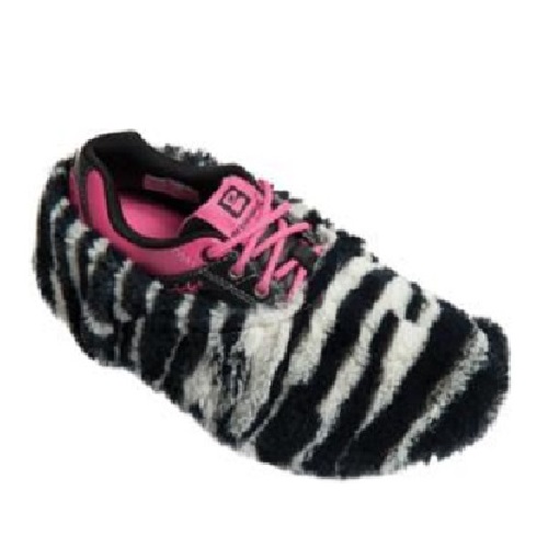 Brunswick Fun Shoe Covers - Fuzzy Zebra
