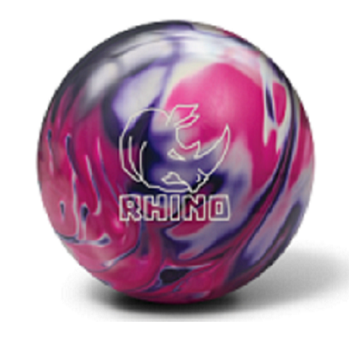 Brunswick Rhino Pink Purple White Pearl Bowling Ball Brunswick Rhino Pink Purple White Pearl Bowling Ball