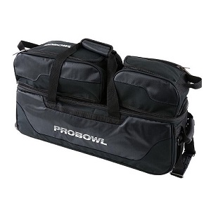 Pro Bowl Triple Tote Bag with Detachable Shoe Bag - Black Pro Bowl Triple Tote Bag with Detachable Shoe Bag - Black