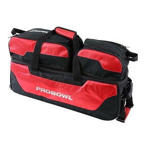Pro Bowl Triple Tote Bag with Detachable Shoe Bag - Red