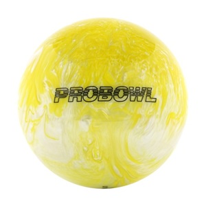 Pro Bowl Polyester Bowling Ball - White/Yellow